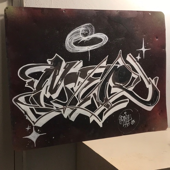 Abstract Graffiti Art on Canvas